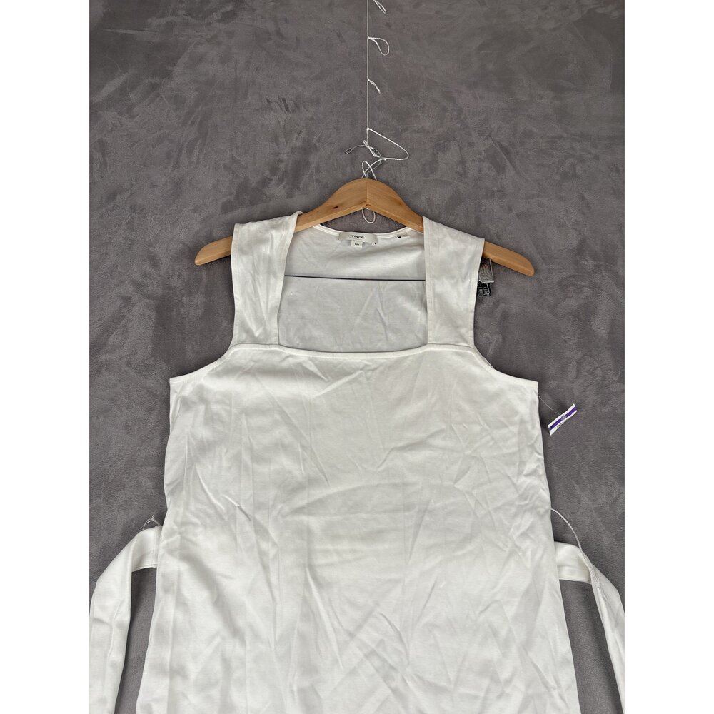 Vince Sleeveless Maxi Dress‎ Square Neck Tie Waist Size M - Picture 6 of 10